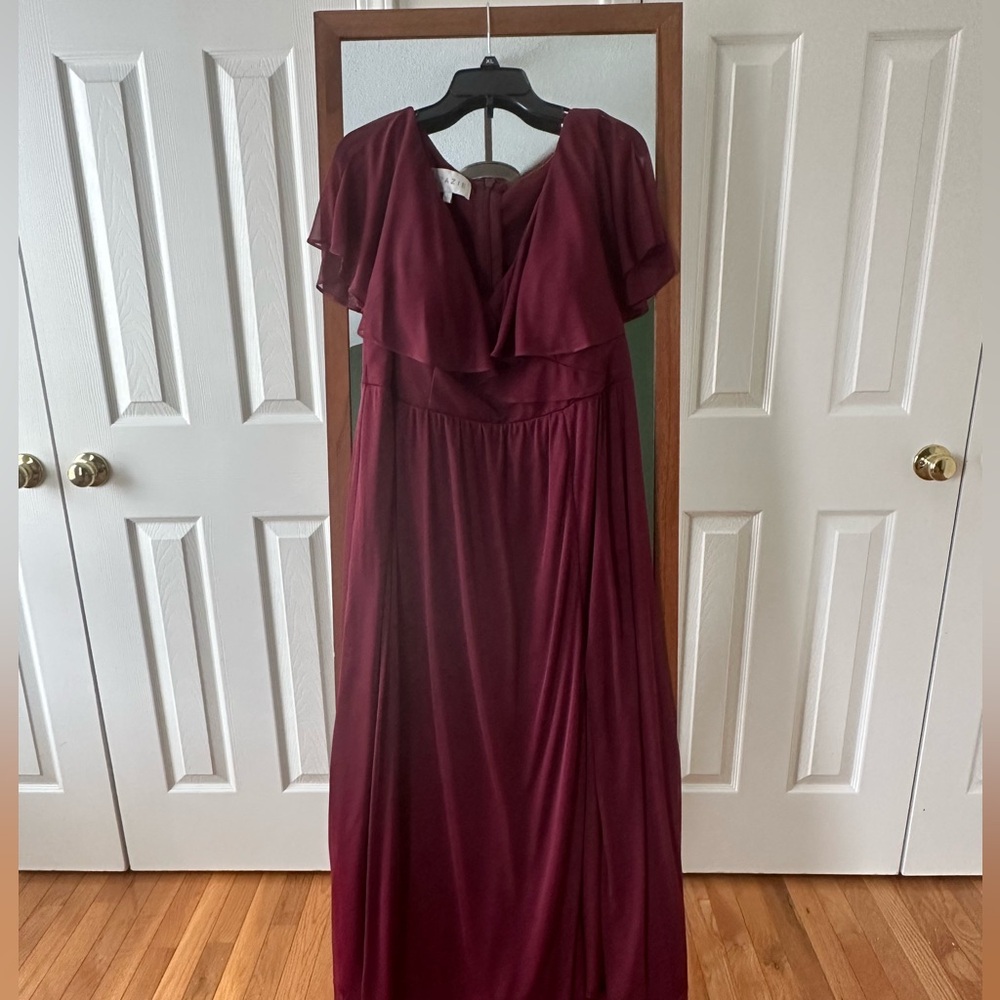 Azazie Jael bridesmaid dress Cabernet custom size